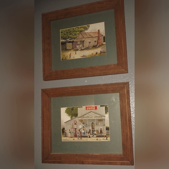 Set of Jack Meyers "Coca-Cola" General store & Folk Art Framed Prints - Picture 1 of 1